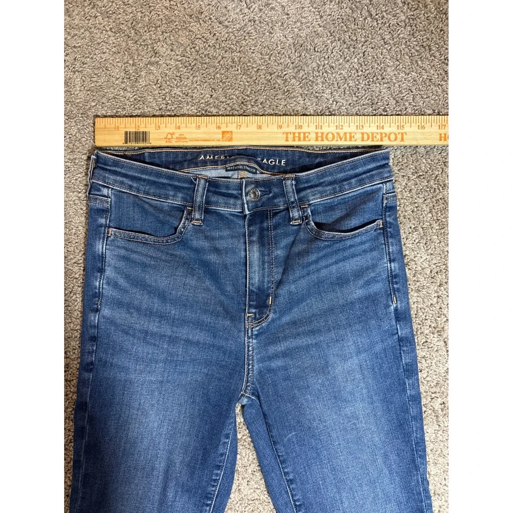 American Eagle High Rise Jegging Next Level Stretch Medium Wash Jeans 8 Short